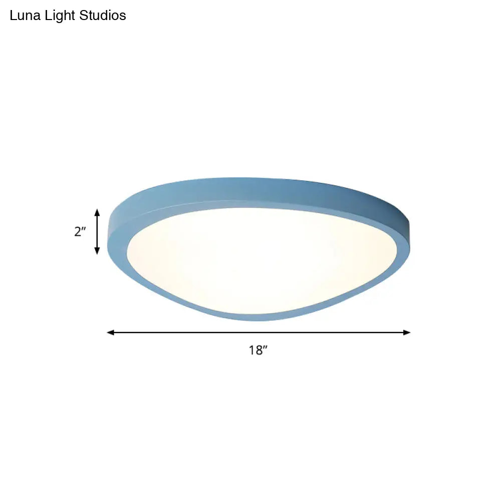 Macaron Loft Acrylic Triangle Led Flush Ceiling Light For Baby Room - Candy Colored Lamp