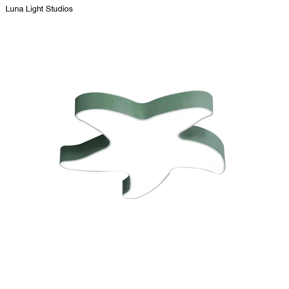 Macaron Loft Starfish Flush Mount: Candy-Colored Acrylic Ceiling Light