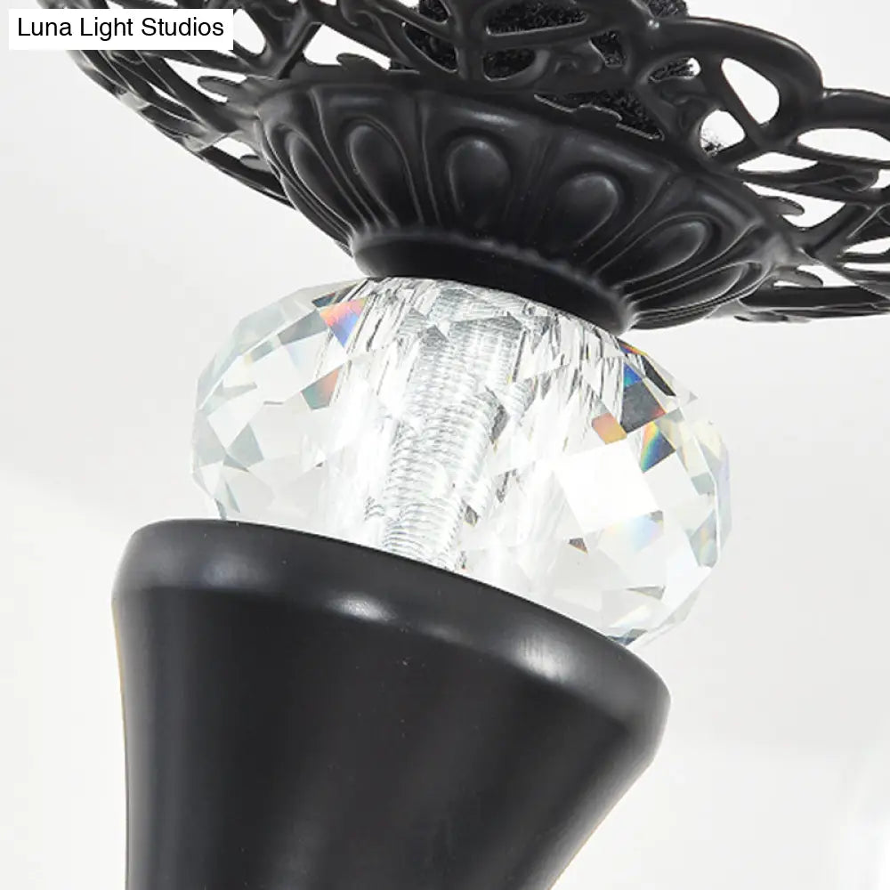 Metal Arm Chandelier With Swooping Design Traditional Pendant Light For Living Room 6/12/16 Lights