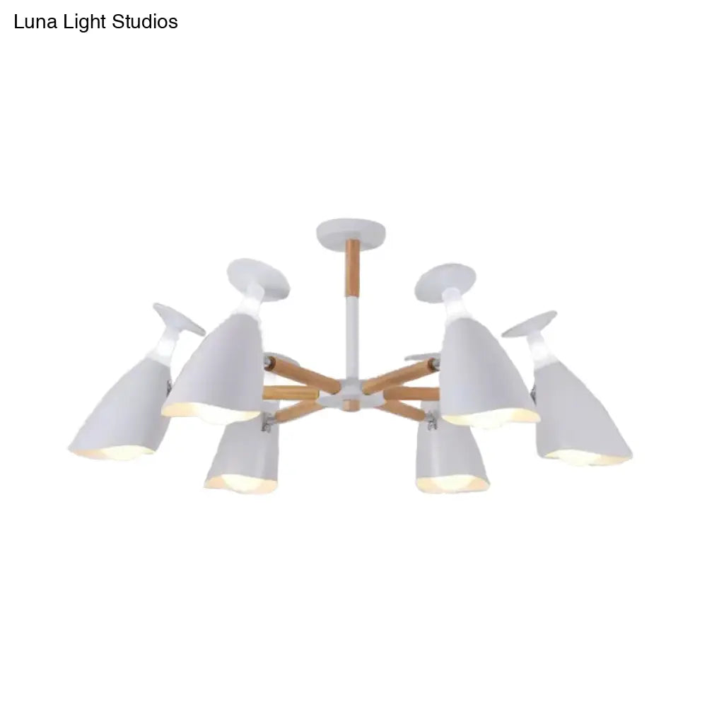 Metal Goblet Chandelier Loft Suspension Light For Baby Bedroom - Rotatable And Stylish Macaron