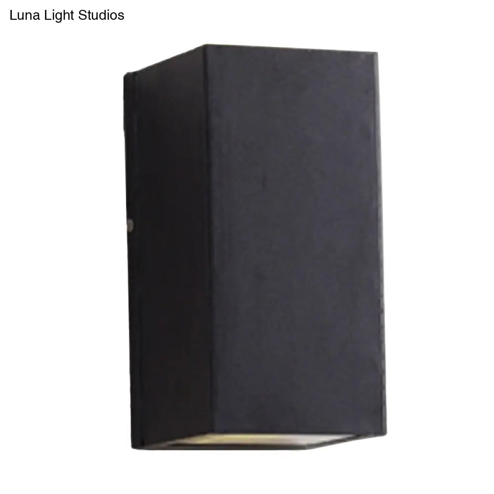 Minimalist Aluminum Wall Sconce With Led Flush Mount For Corridors - Black Small/Large Sizes