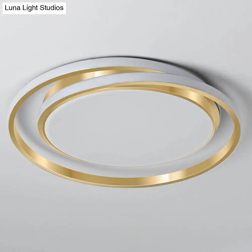 Minimalist Led Circle Flush Ceiling Light Acrylic Bedroom - Ready