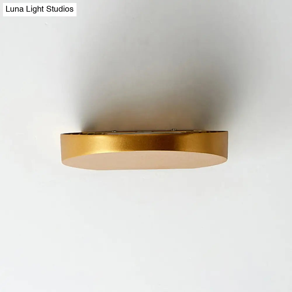 Minimalist Led Flush Wall Sconce In Aluminum With Black Grey Or White Finish - Ideal For Corridors