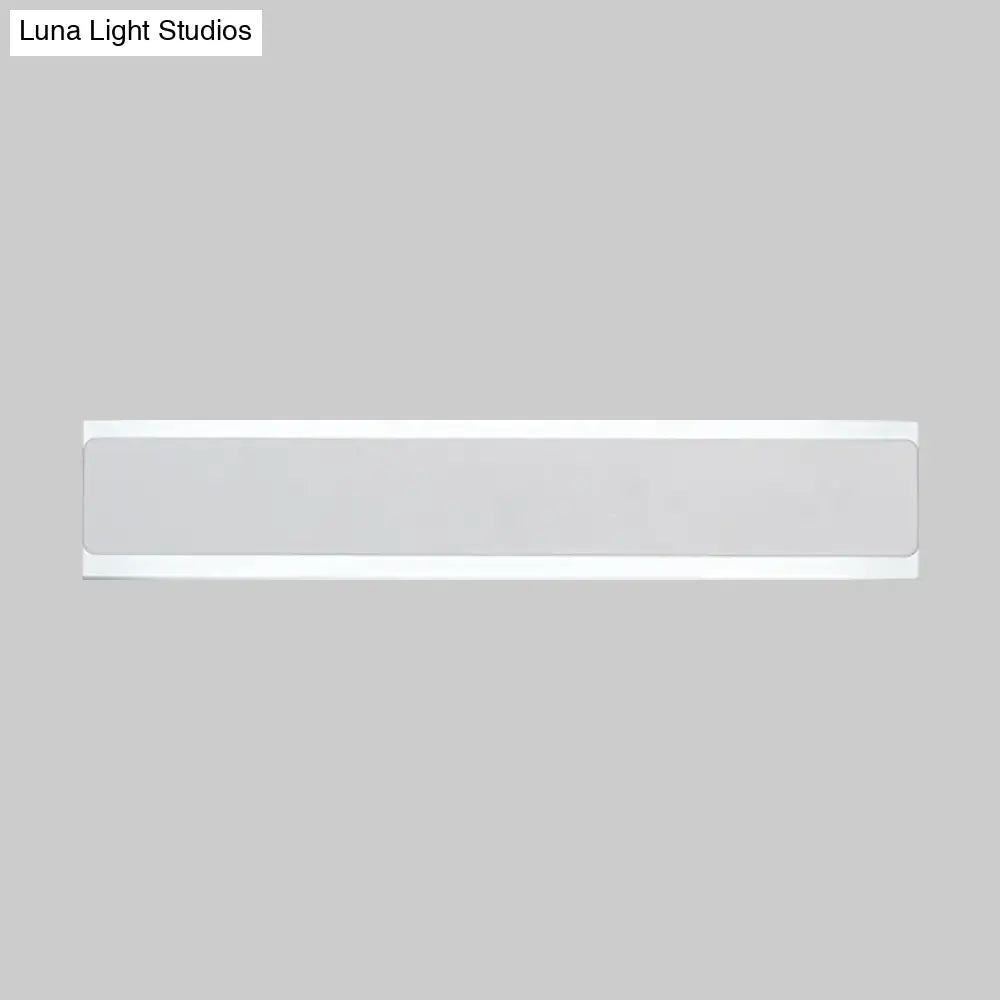 Minimalist Led Wall Sconce Light In Black/White - Perfect For Bedchamber