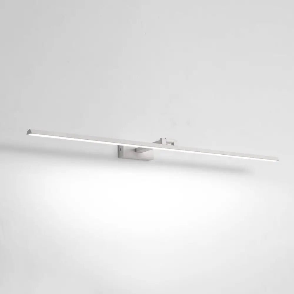 Minimalist Metal Led Vanity Light - Single Fixture Modern Style White / 39