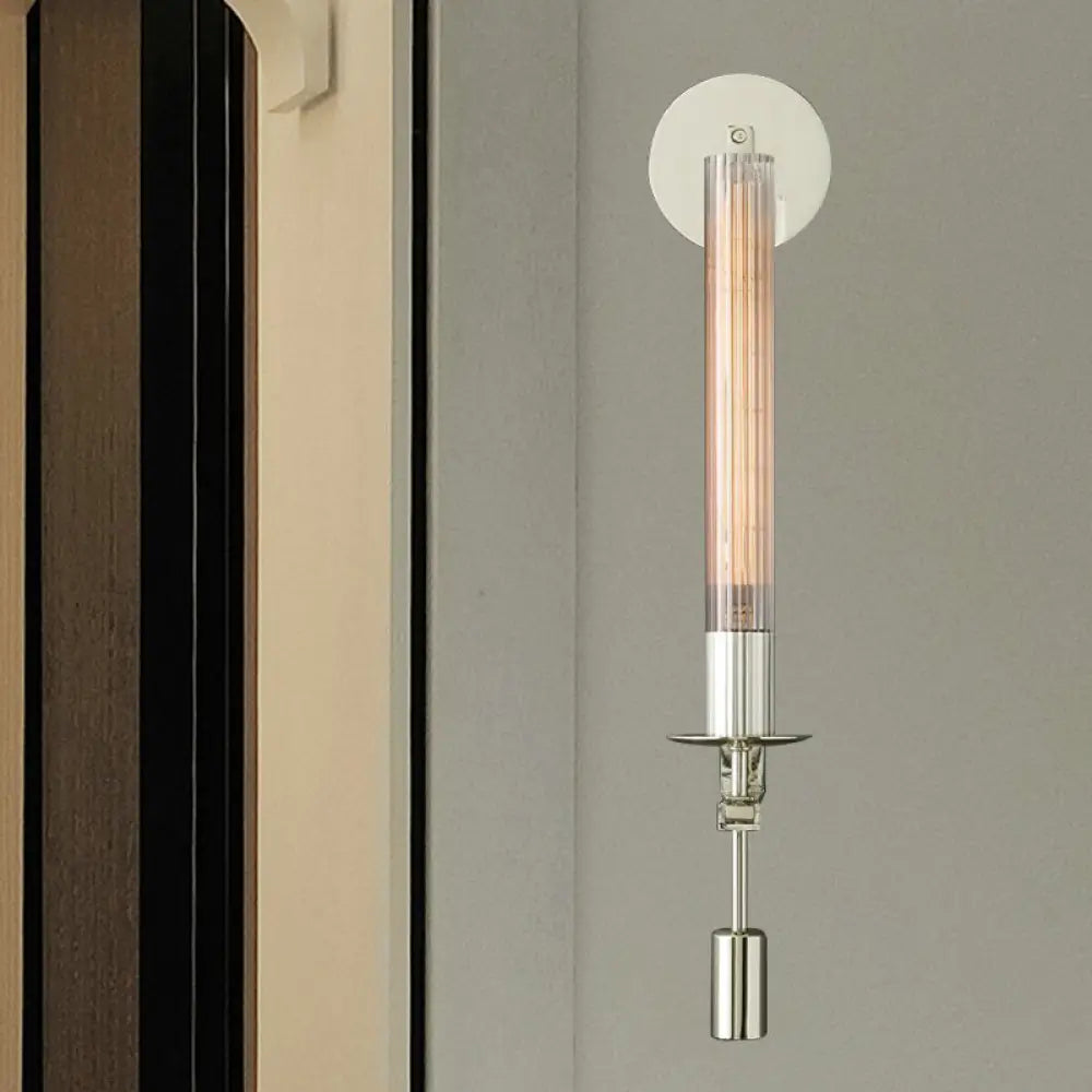 Minimalist Metal Tube Bathroom Wall Mount Light | 1/2-Head Brass/Black/Chrome Sconce Fixture 1 /