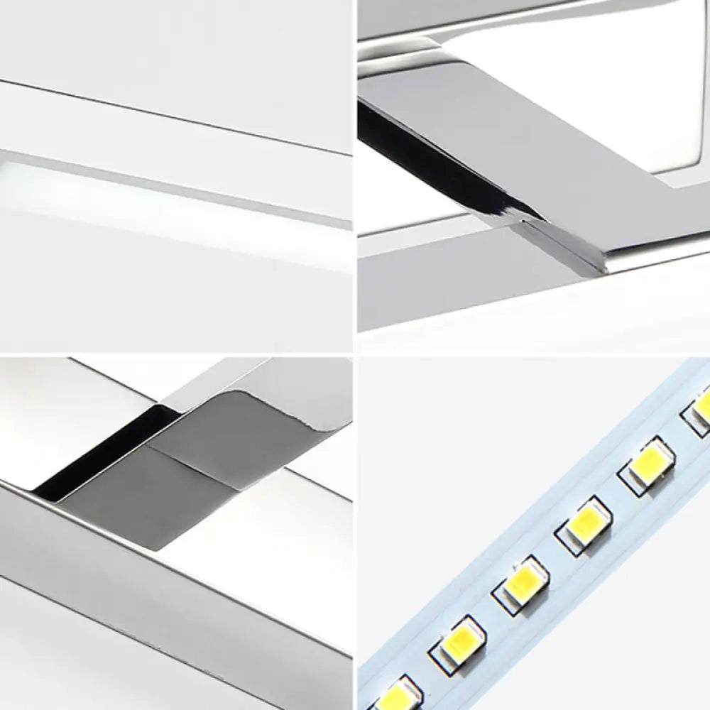 Minimalist White Rod Acrylic Led Wall Lamp - Bathroom Vanity Light