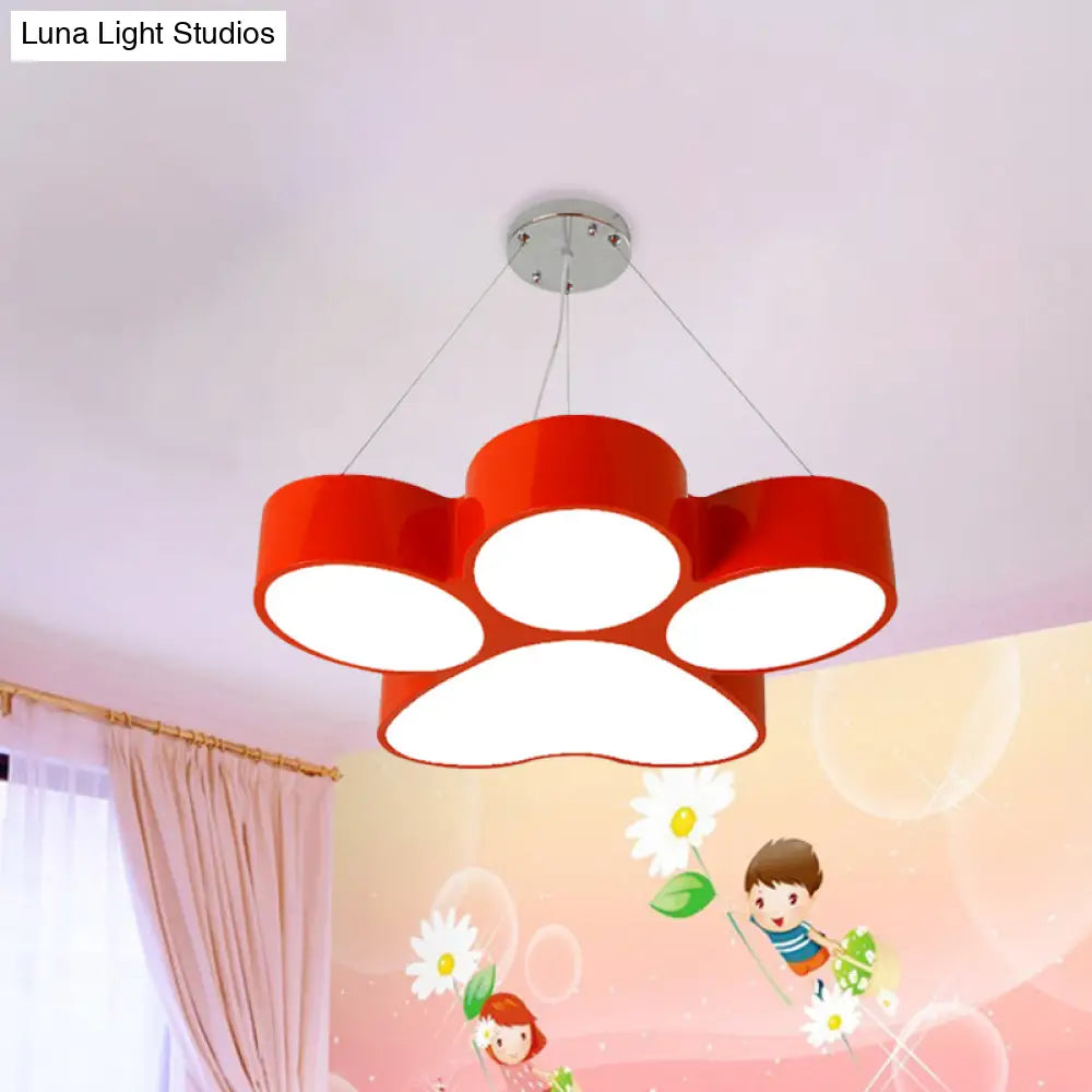 Minimalistic Led Acrylic Hanging Ceiling Light For Playing Room - Yellow/Blue/Green