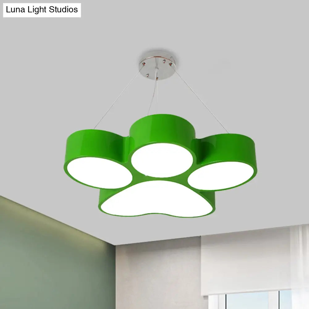 Minimalistic Led Acrylic Hanging Ceiling Light For Playing Room - Yellow/Blue/Green