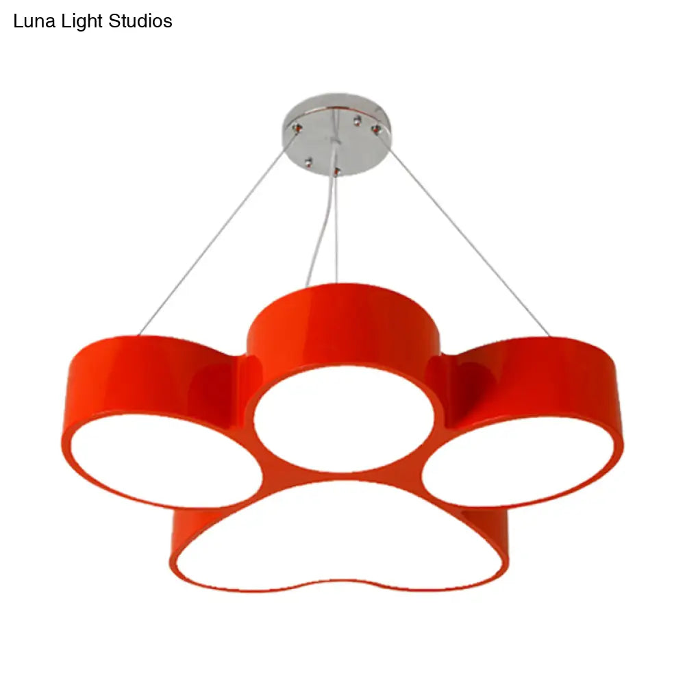 Minimalistic Led Acrylic Hanging Ceiling Light For Playing Room - Yellow/Blue/Green