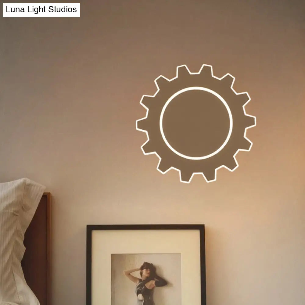 Minimalistic Led Wall Sconce: Acrylic Black/White Finish Warm/White Light