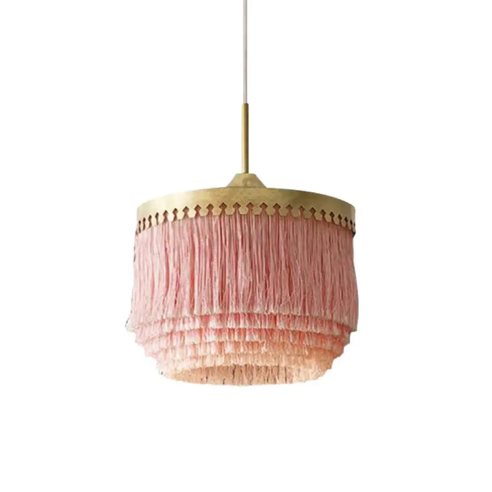 Minimalistic Round Fringe Pendant Light Fixture In Gold
Or
Gold Suspension - Simple & Elegant Gold