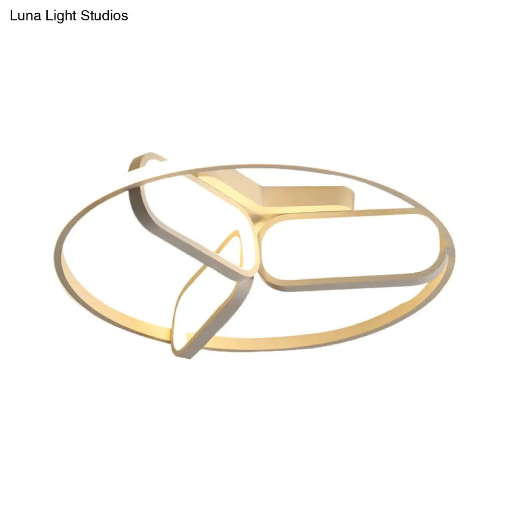 Modern Acrylic Circular Flush Light: 18’/21.5’ Wide Led Bedroom Ceiling Mount Lamp In