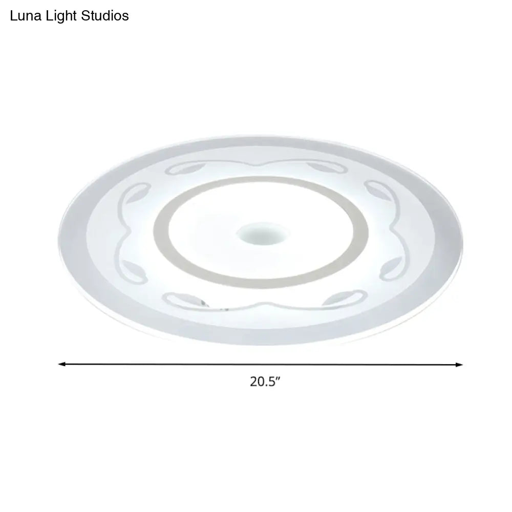 Modern Acrylic Flower Shape Ceiling Lamp In White - Perfect For Child’s Bedroom