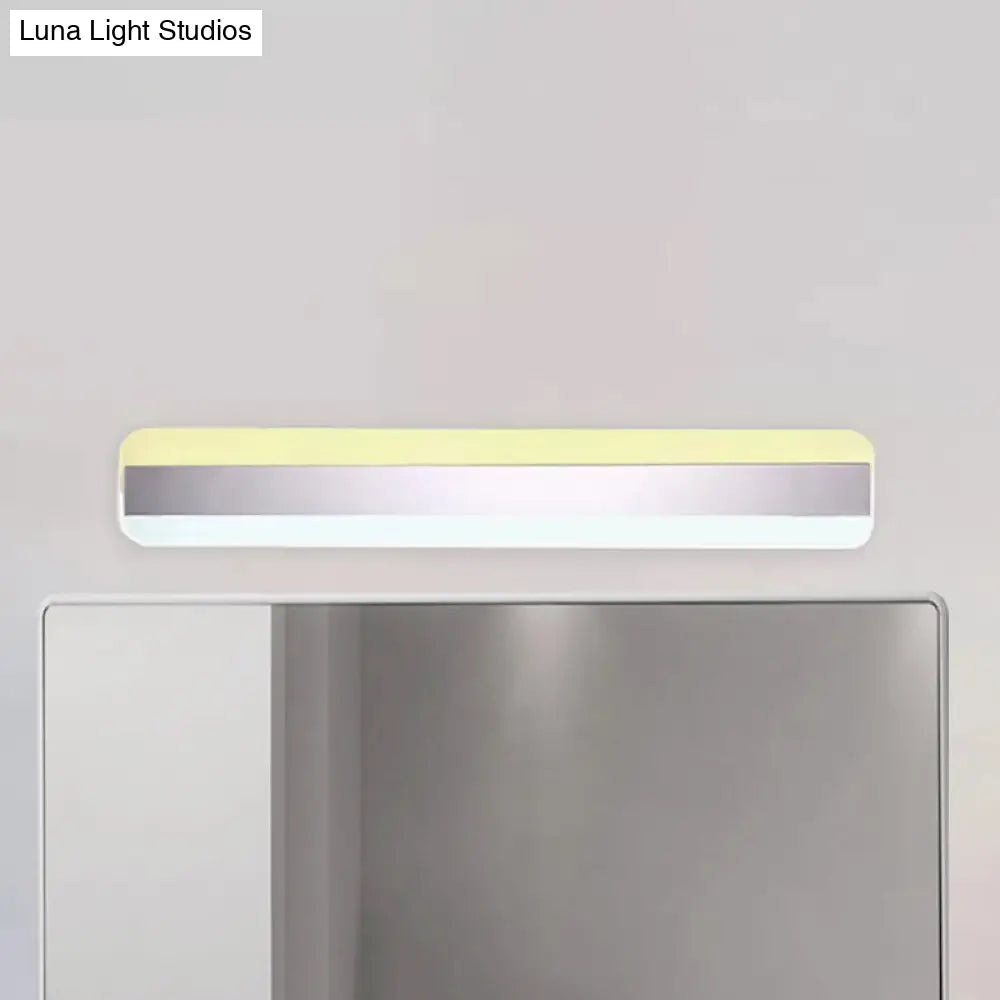 Modern Acrylic Led Bathroom Vanity Mirror Light With Reflector - 31.5/39/47 Wide
