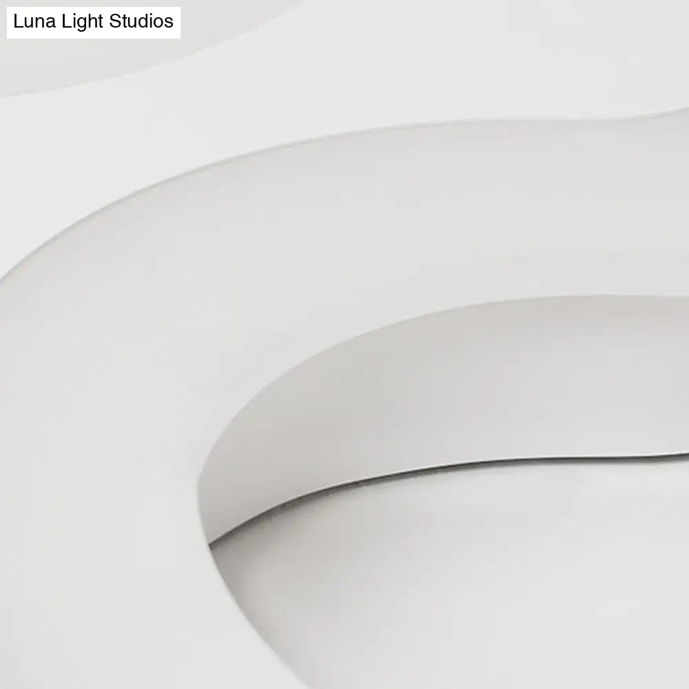 Modern Acrylic Led Ceiling Lamp - Stylish Y - Shaped Flush Light In White For Foyer Or Hotel