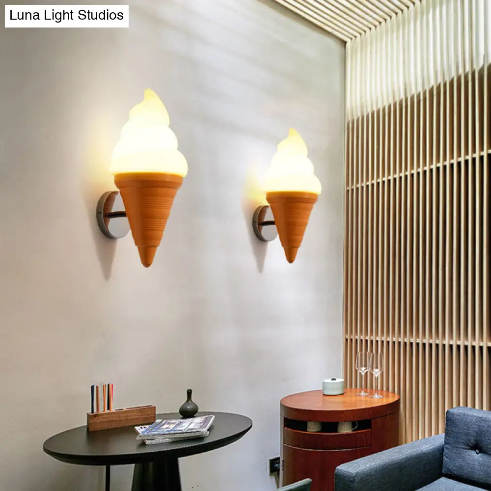 Modern Beige Plastic Sweet Corn Wall Light Sconce For Restaurant