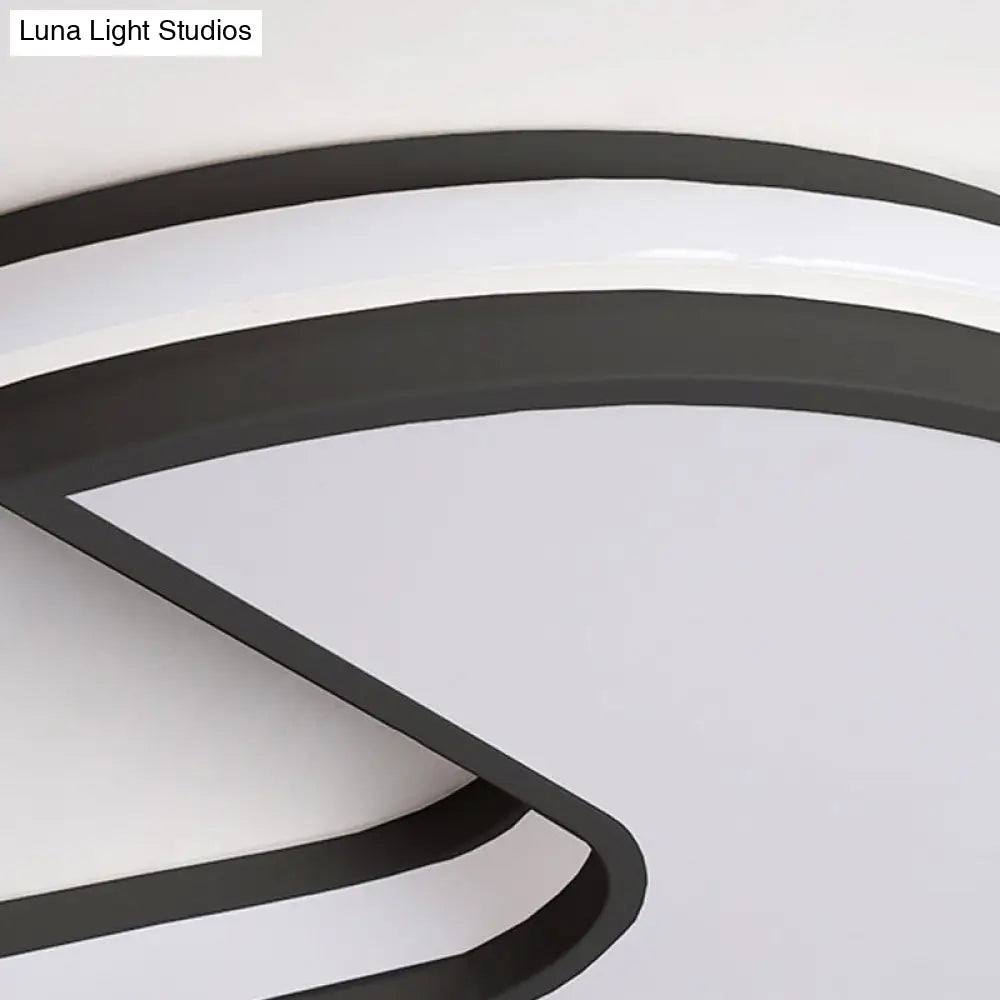 Modern Black And White Acrylic Led Ceiling Light For Hallway