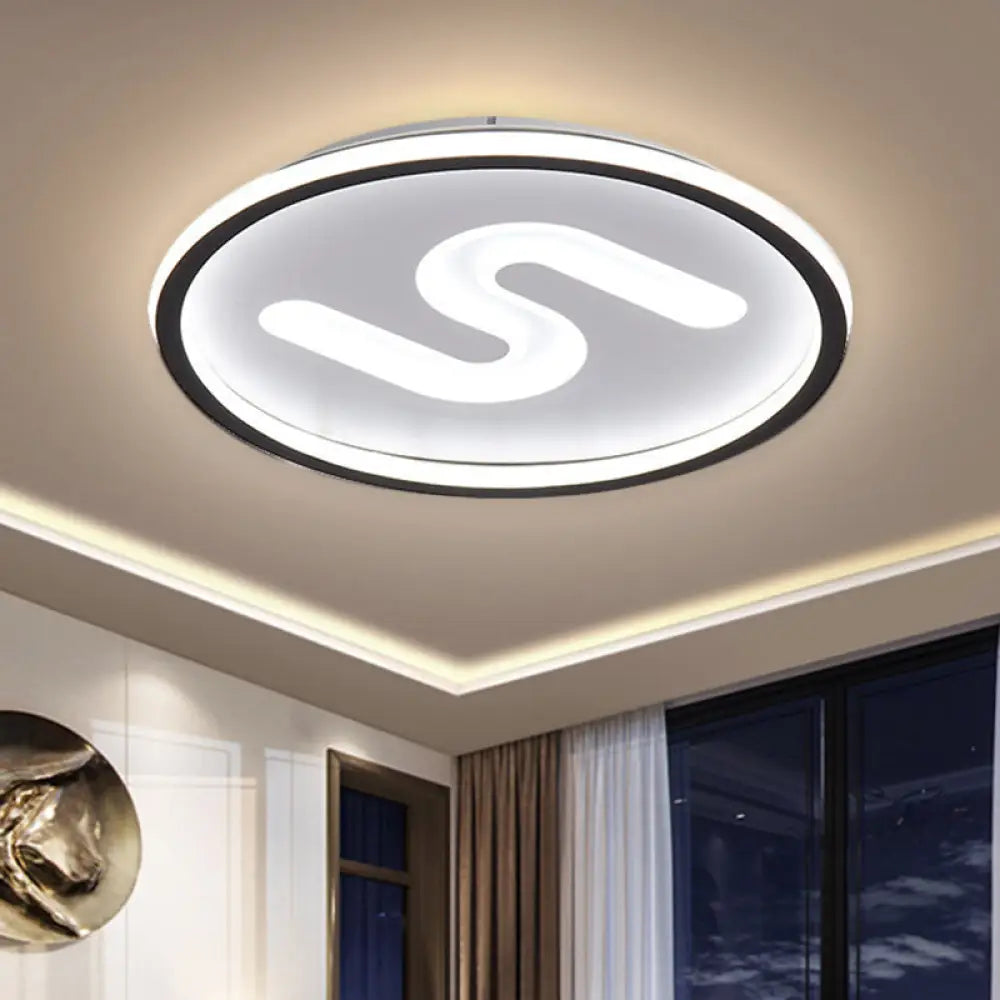 Modern Clear Glass Round Flush Mount With 9 Lights In Black/Gold And Warm/White - 16/19.5 Width