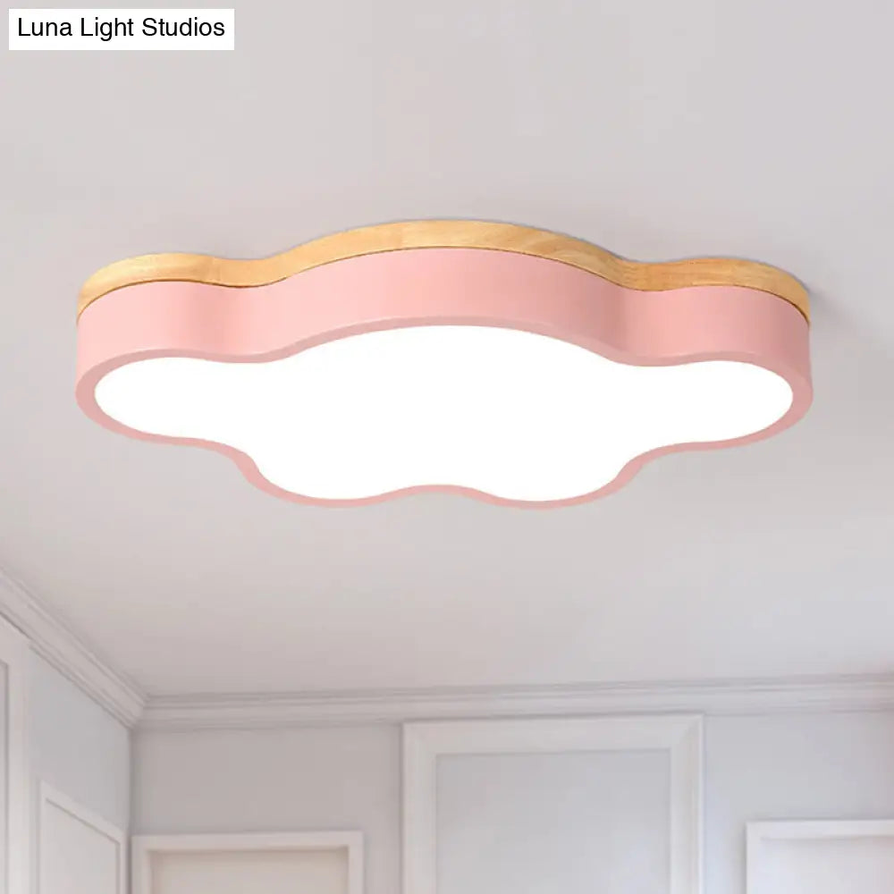 Modern Cloud Flush Mount Acrylic Ceiling Light For Bedroom