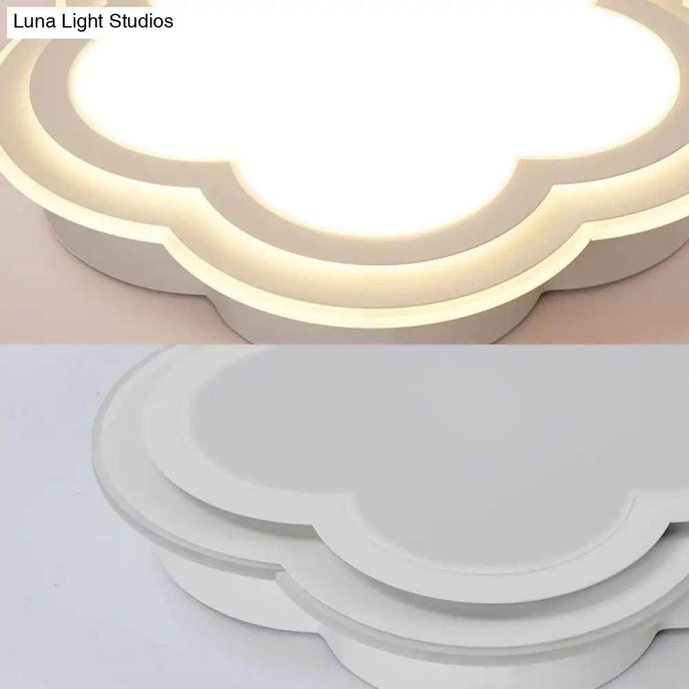 Modern Cloud Led Ceiling Light In White For Foyer