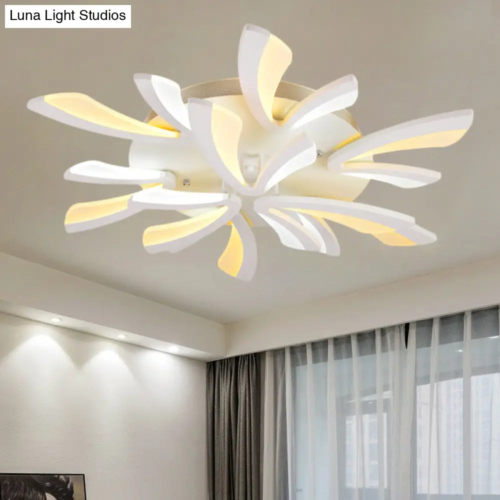 Modern Dandelion Flush Mount Light - Acrylic Ceiling Fixture With 3/5/9 Lights For Living Room In