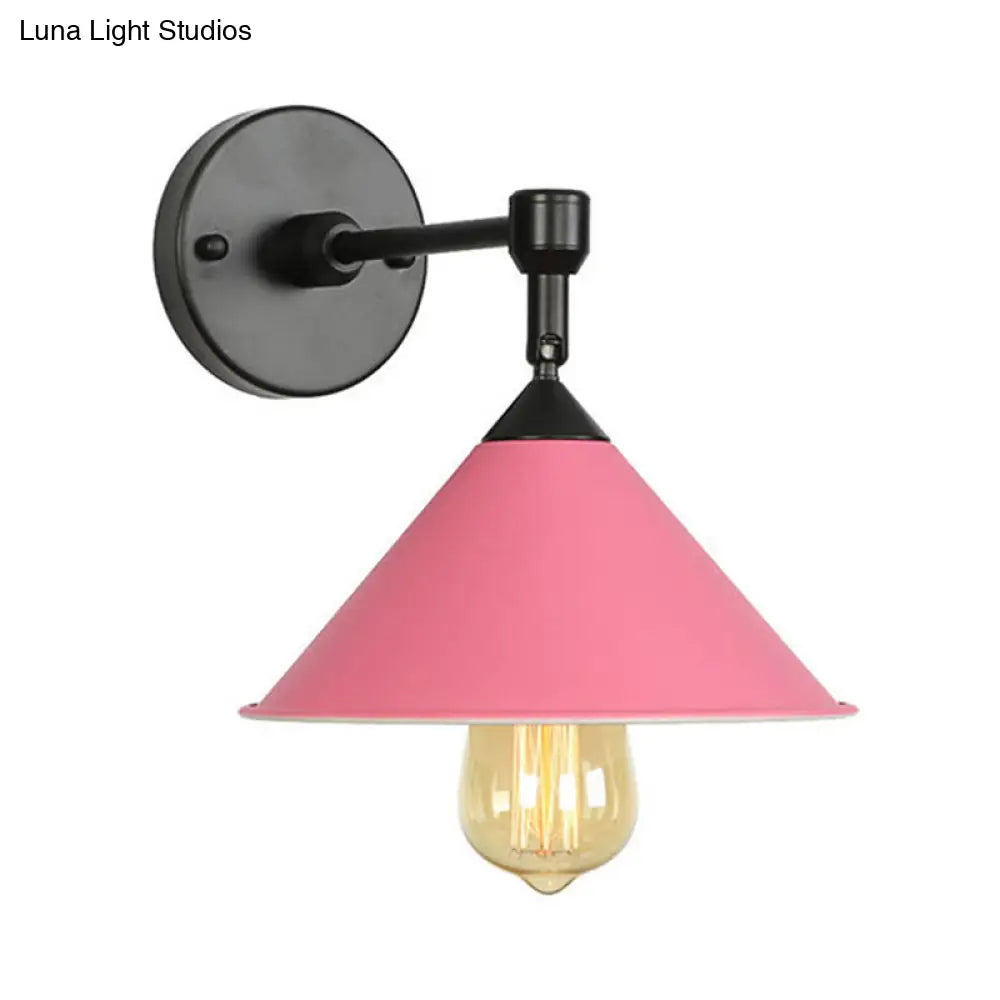 Modern Industrial Bathroom Wall Sconce Lamp - Black/Gray Metallic Finish