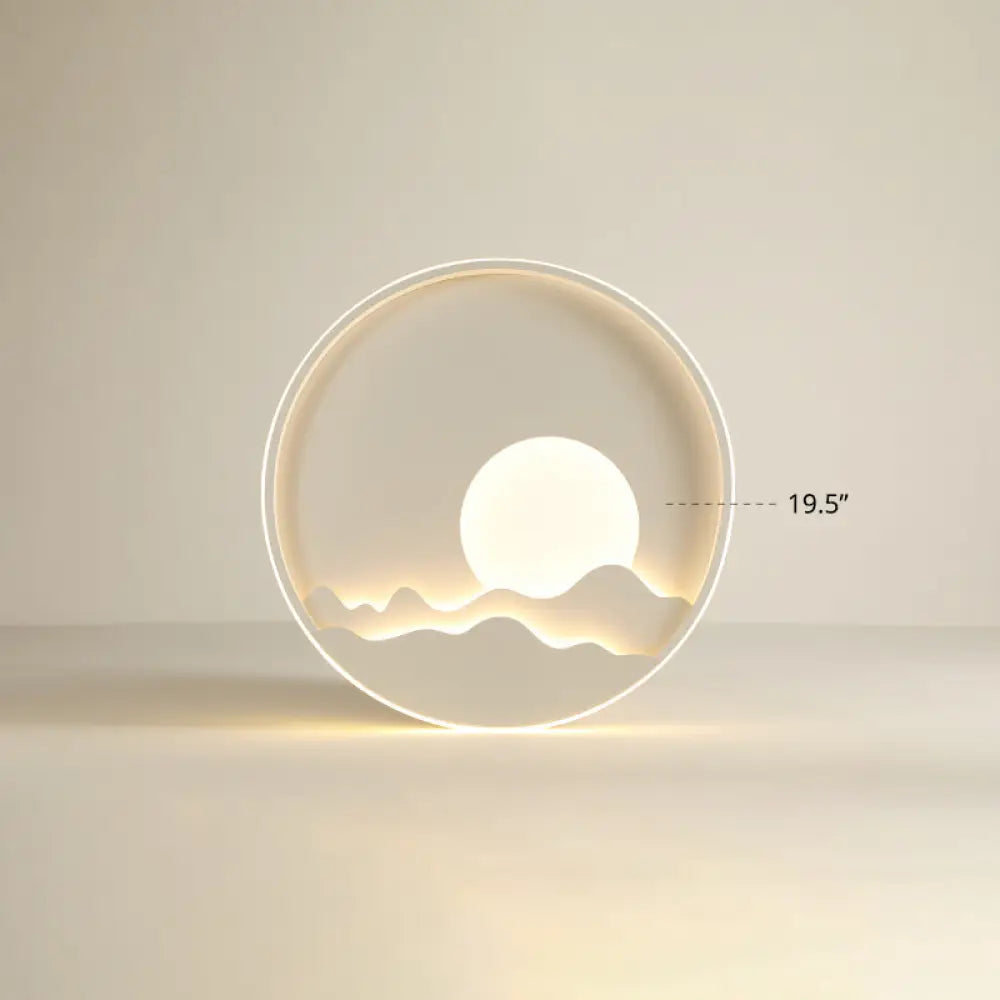 Modern Led Ceiling Light - Stylish Metal Flush Mount For Living Room White Shade / 19.5’ Warm