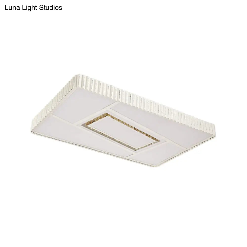 Modern Led Crystal Ceiling Flush Mount Lamp With Multi-Pattern Design