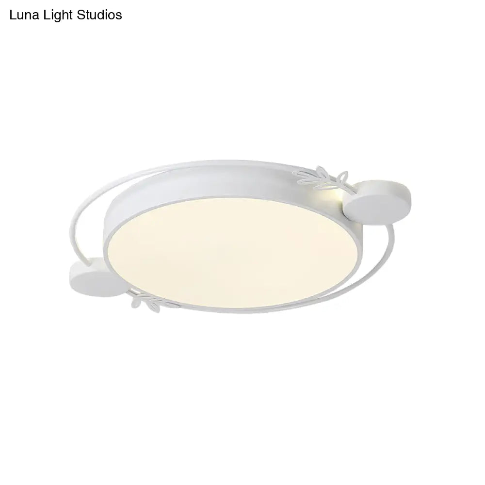 Modern Led Twig Round Iron Flush Mount Ceiling Light