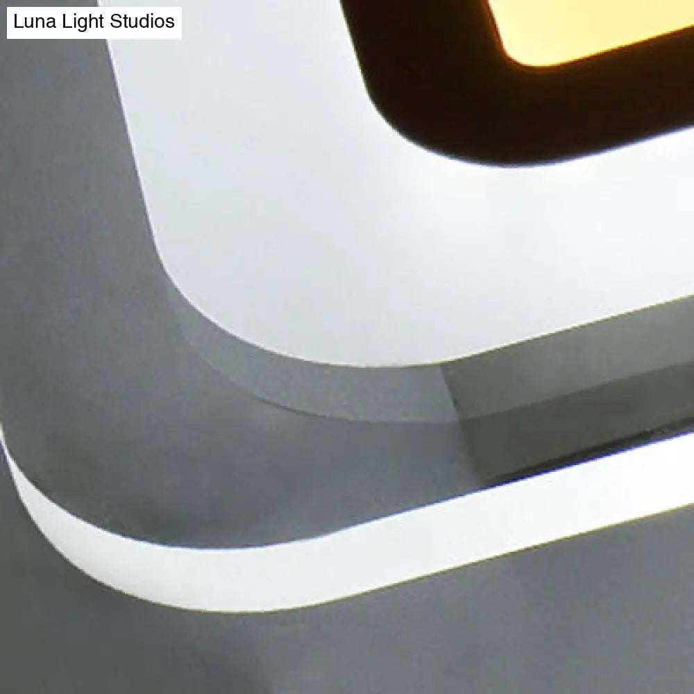 Modern Led Wall Sconce - Triangle/Round/Square Design Warm/White Light Acrylic Simplicity
