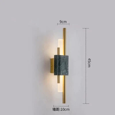 Modern Marble Led Wall Lamp For Living Room Bedroom Bathroom Loft Decor Light