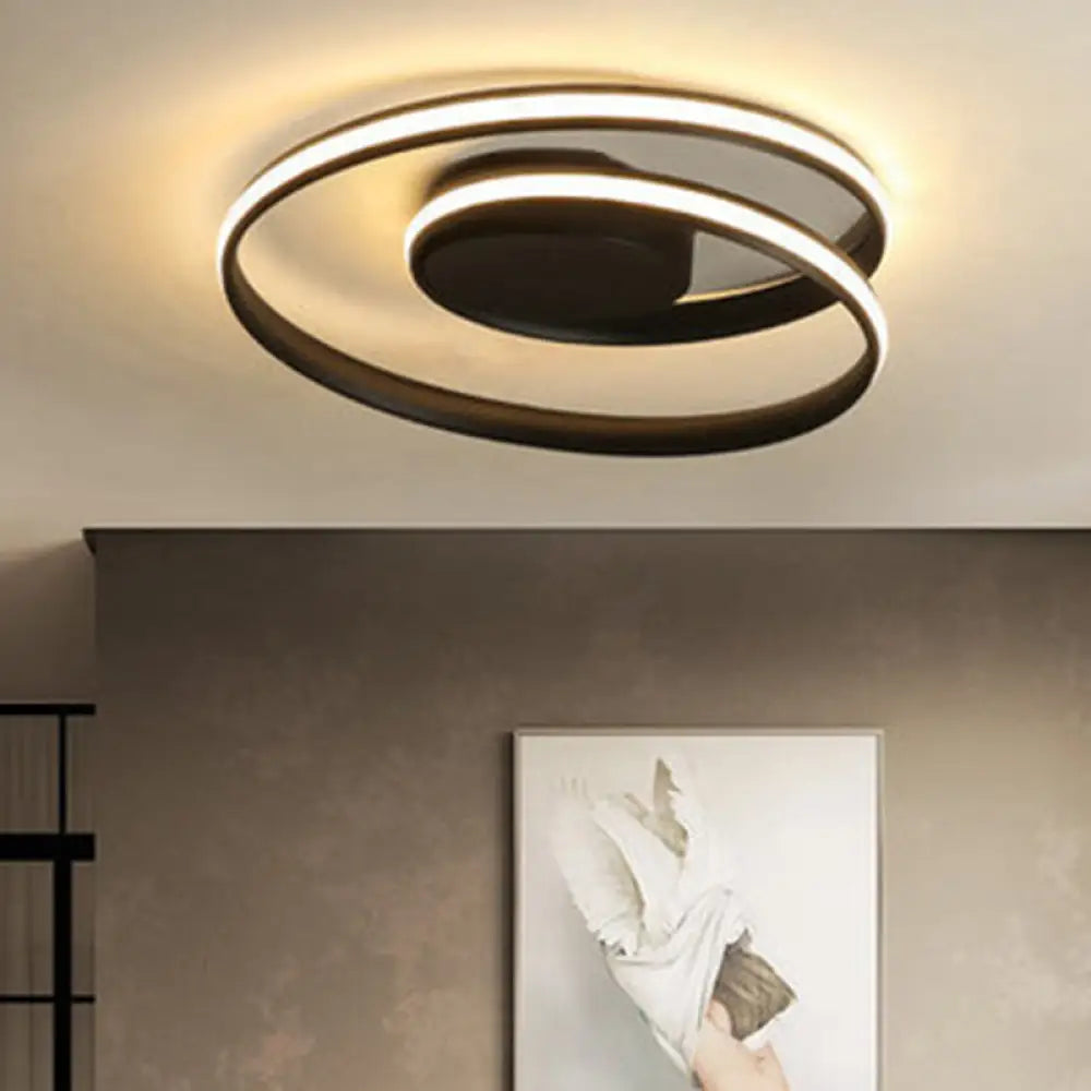 Modern Metal Led Circle Flush Mount Ceiling Light For Bedroom
Or
Sleek Bedroom - Design Black /