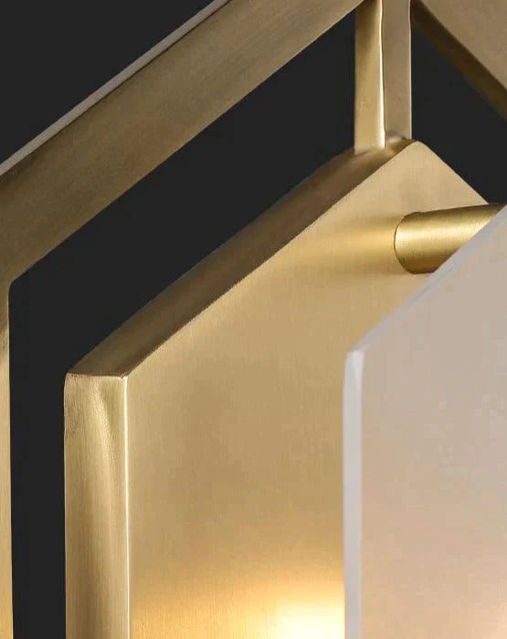 Modern Minimalist Luxury Hexagonal Copper Wall Lamp Lamps