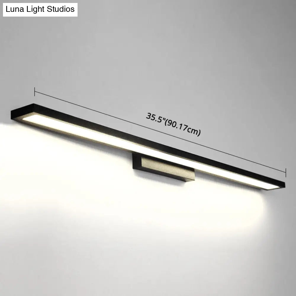 Modern Minimalist Vanity Wall Light In Aluminum With Rectangular Shape