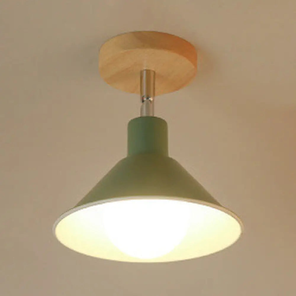 Modern Pink & Orange Ceiling Light: Stylish Semi-Flush Mount For Corridor Green