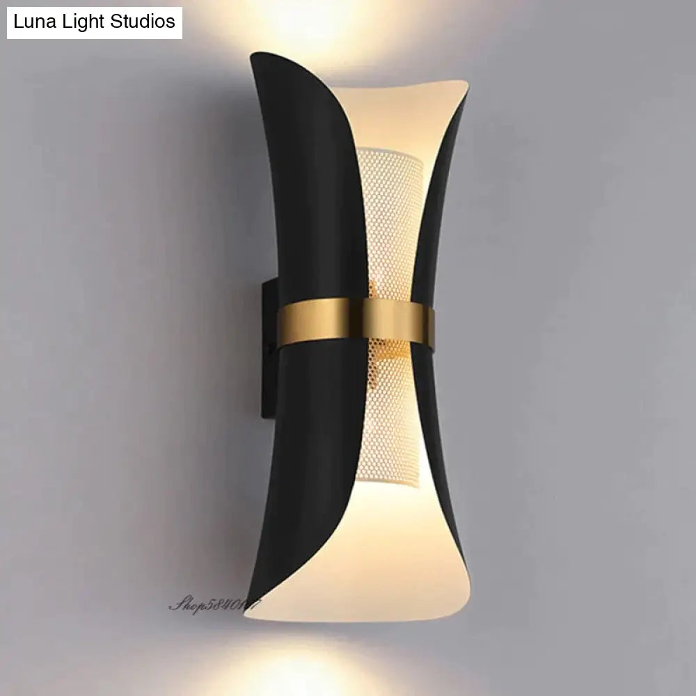 Modern Simple Wall Lamp Lights Scone for Bedroom Bathroom Black Gold Wall Light