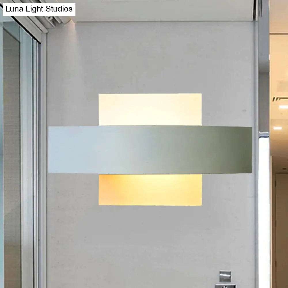 Modern Slim Led Wall Lamp: White Acrylic Sconce Light For Living Room