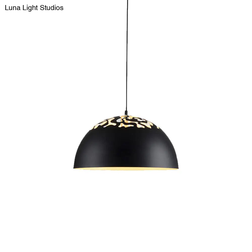 Modern Style Domed Metal Pendant Lamp - 14’/16’/20.5’ Width 1 Bulb Dining Table Hanging