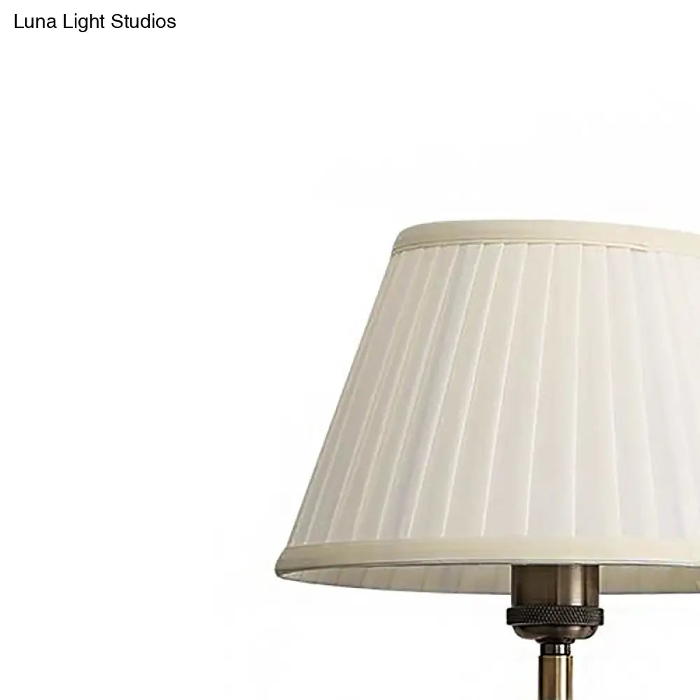 Modern Swing Arm Paper Wall Mount Lamp With Shade - 1 Light White/Beige Sconce For Living Room