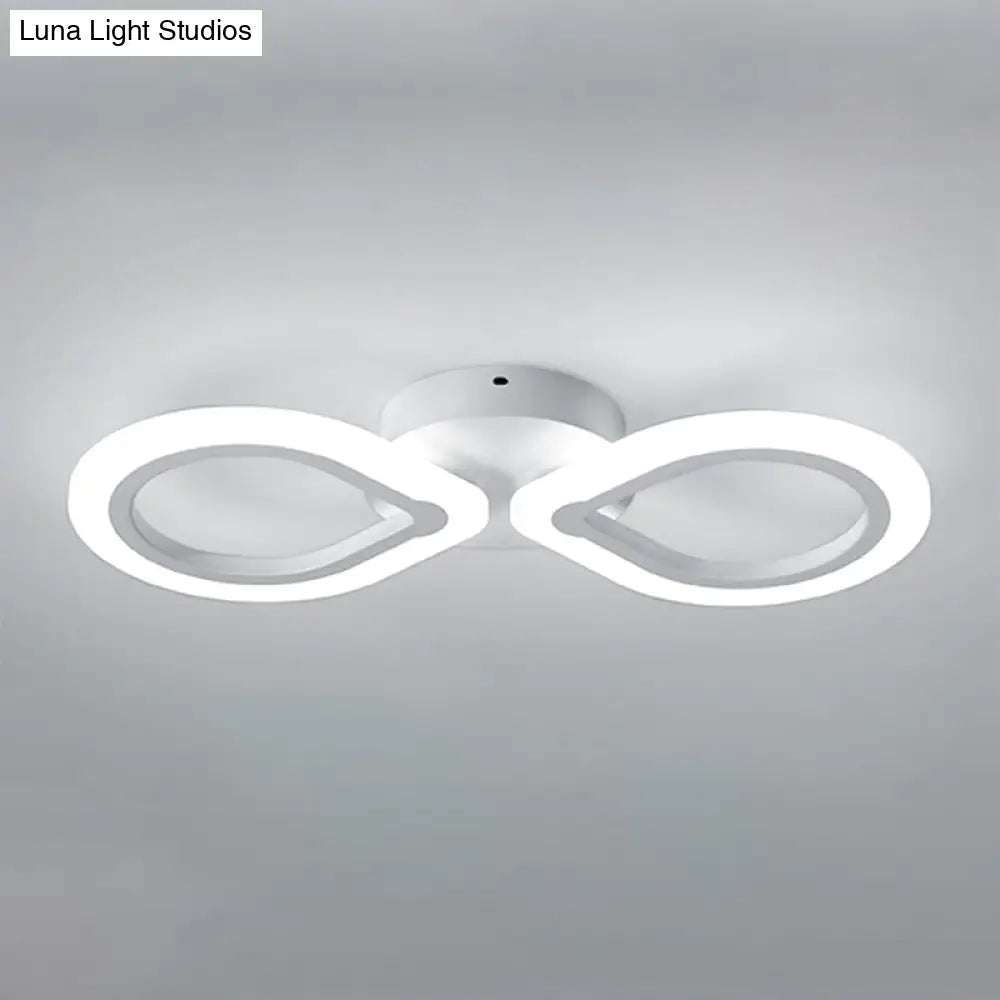 Modern Waterdrop Acrylic Wall Sconce Light - Simple Design With White Led 1/2 Lights Elegant