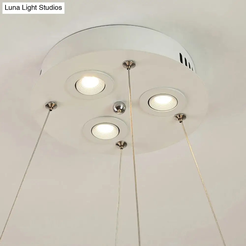 Modern White Feather Hanging Pendant Light For Bedroom