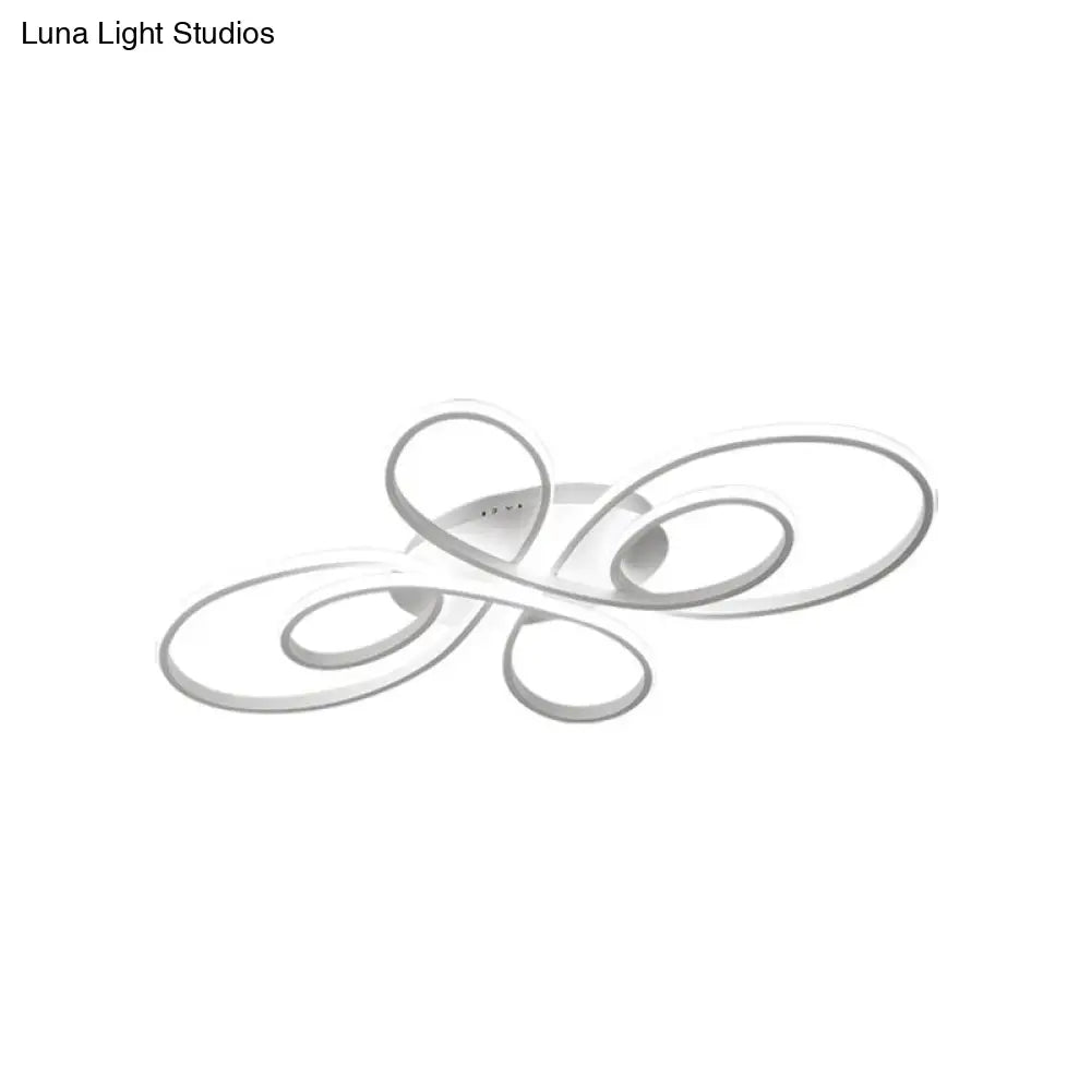 Modernist Acrylic Flower Flush Mount Ceiling Light Fixture - White/Coffee Led 23.5’/31.5’/39