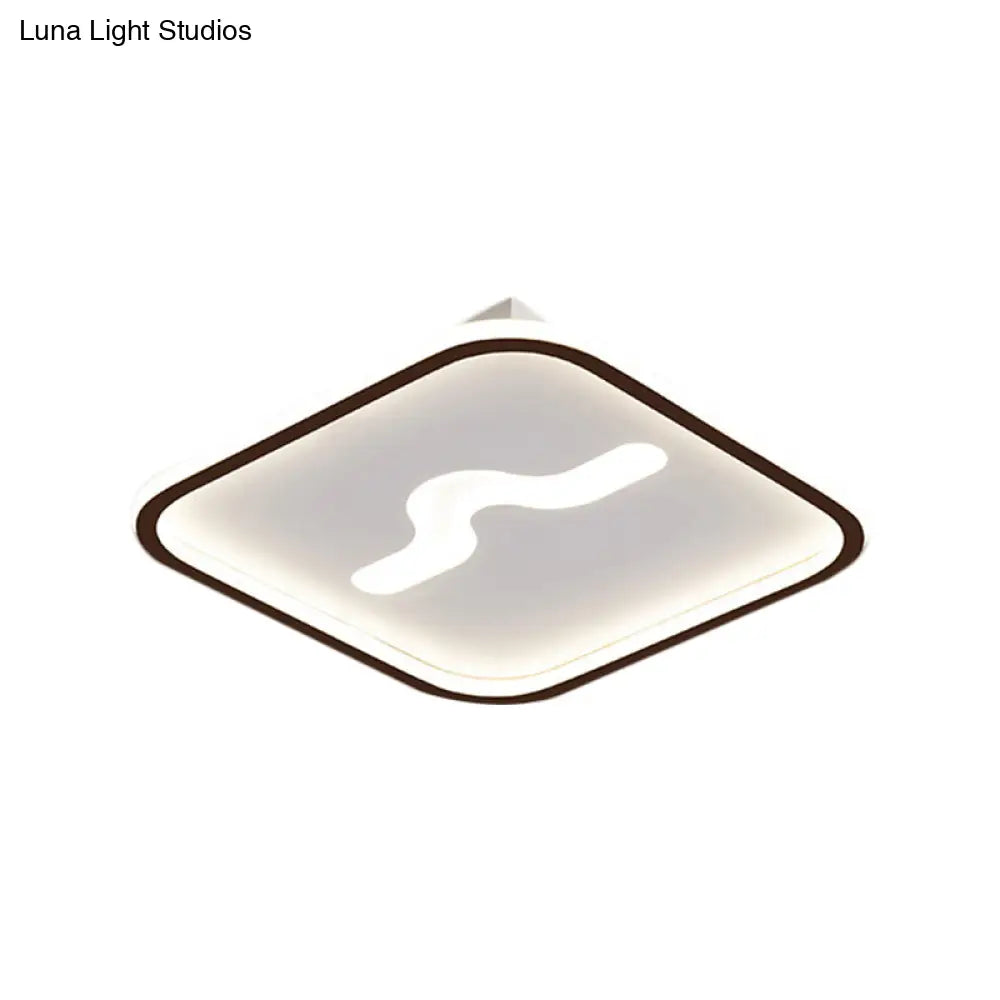 Nordic 16’/19.5’ Flush Mount Led Ceiling Light In Metal Black/Gold With Warm/White