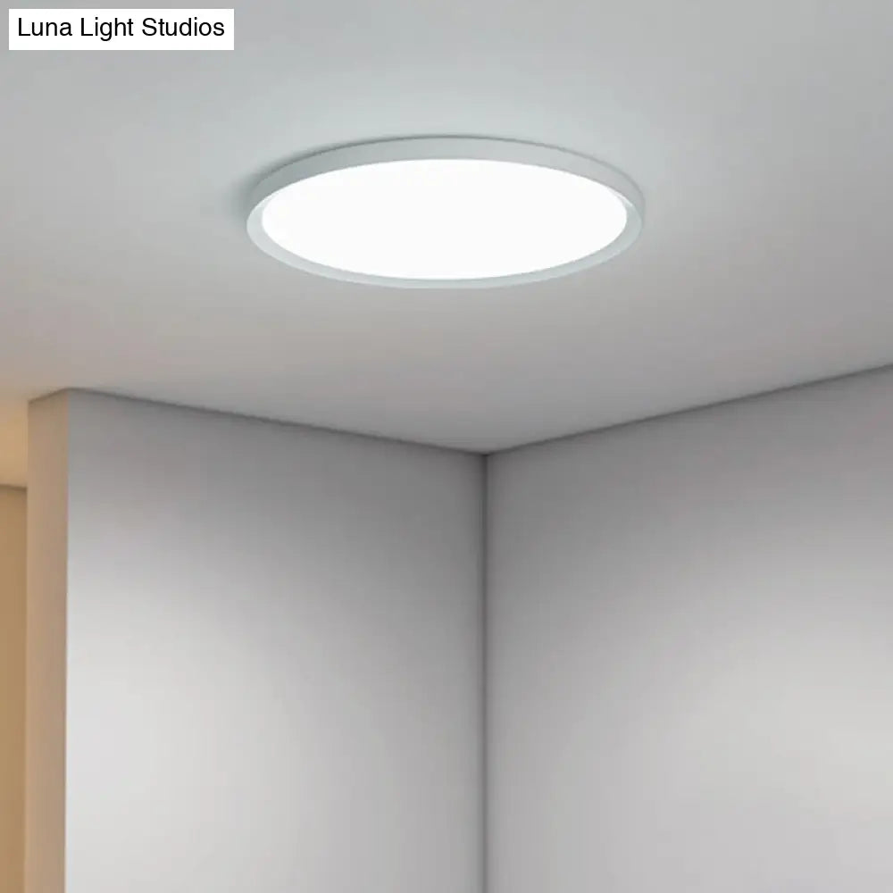 Nordic Acrylic Led Ceiling Light: Stylish White Flush Mount For Bedroom