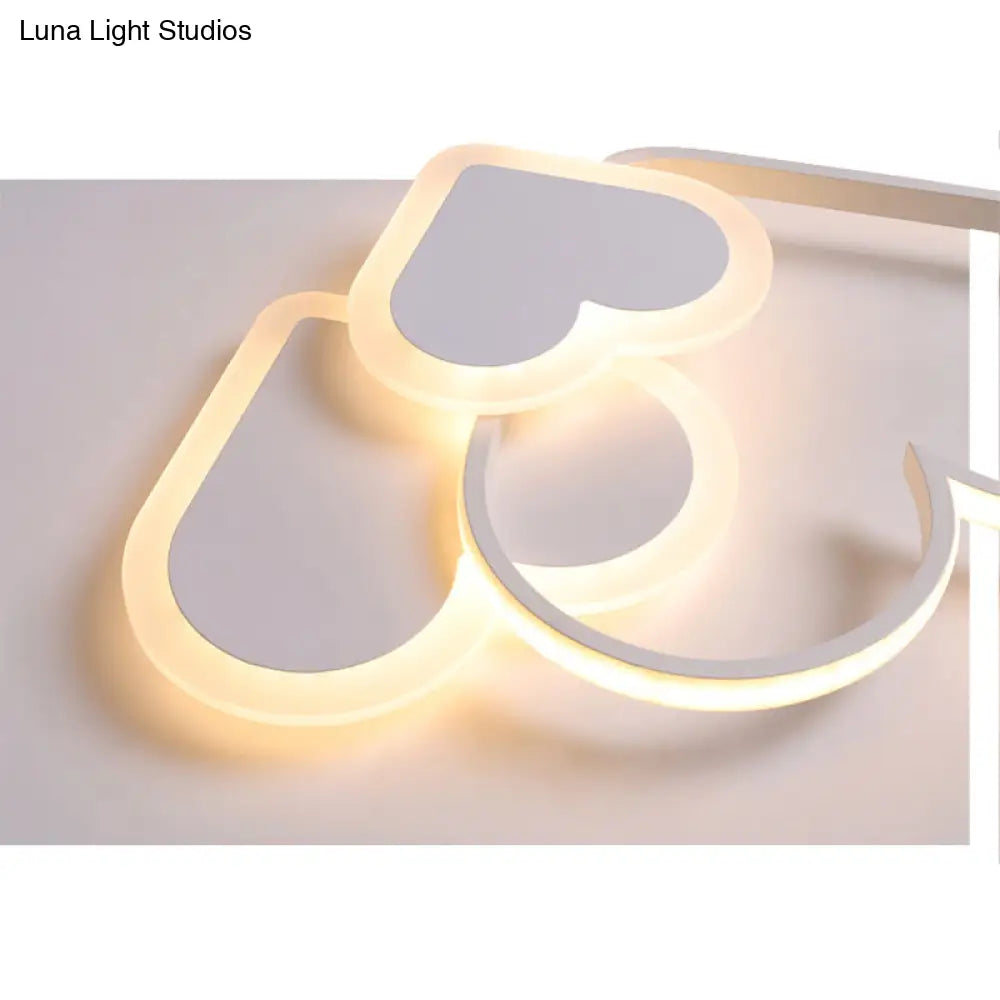 Nordic Cartoon Led Flush Mount Ceiling Lamp For Kids Bedroom