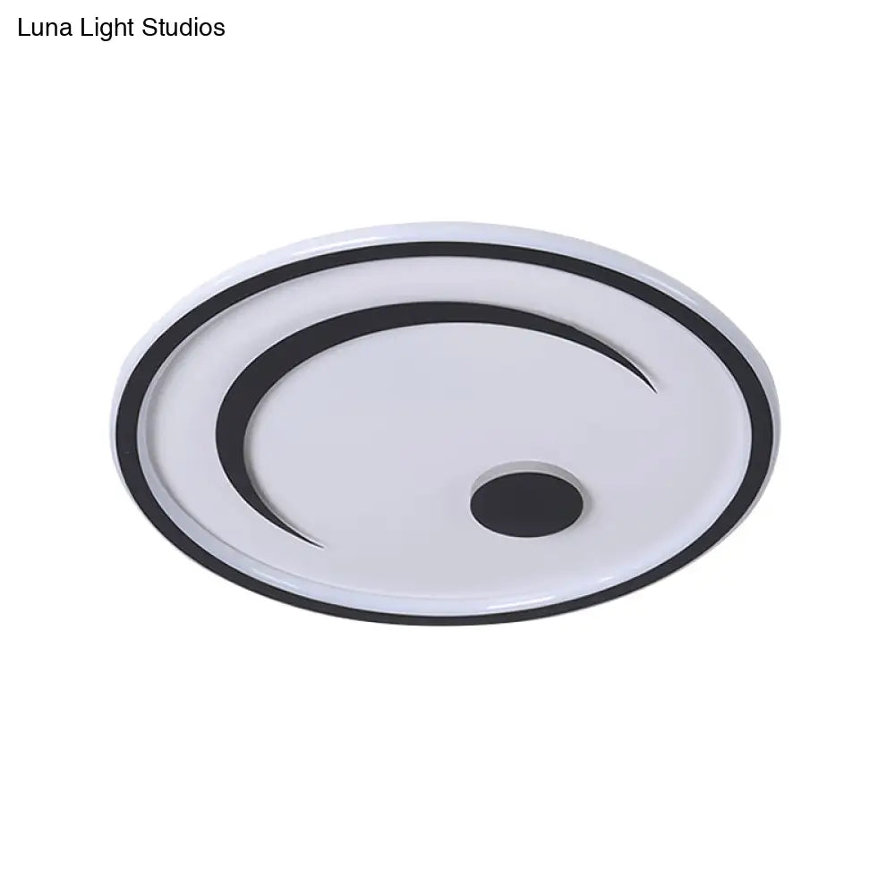 Nordic Led Flush Mount Light In Black/Gold Or White/Warm - Bedroom Lighting Fixture
