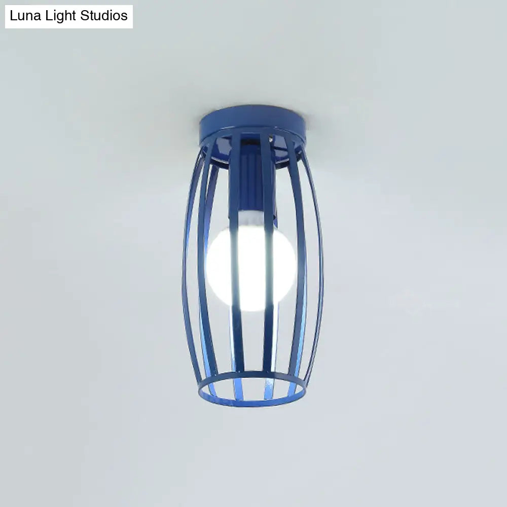 Nordic Metal Ceiling Mount Lamp | Oval Flush Light 1 Corridor Lighting -