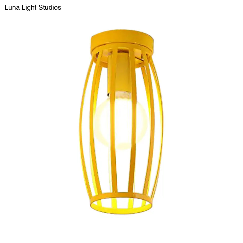 Nordic Metal Ceiling Mount Lamp | Oval Flush Light 1 Corridor Lighting -