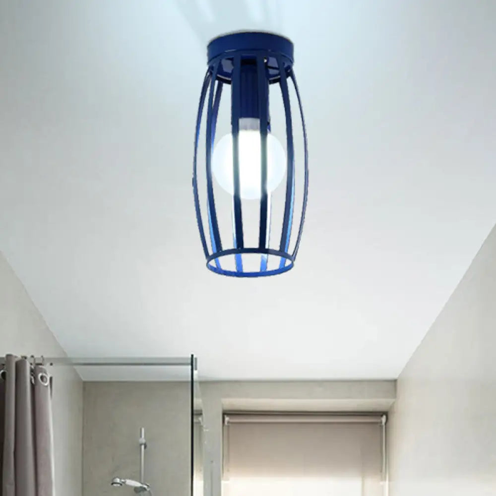 Nordic Metal Ceiling Mount Lamp | Oval Flush Light 1 Corridor Lighting -